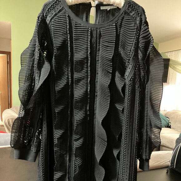 Daniel Rainn for Anthropologie black lace dress - Picture 2 of 9